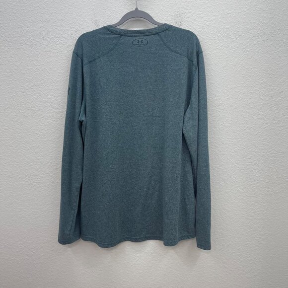 Under Armour Threadborne Heat Gear Loose Fit Long Sleeve Henley Shirt Mens 2XL - Picture 4 of 4